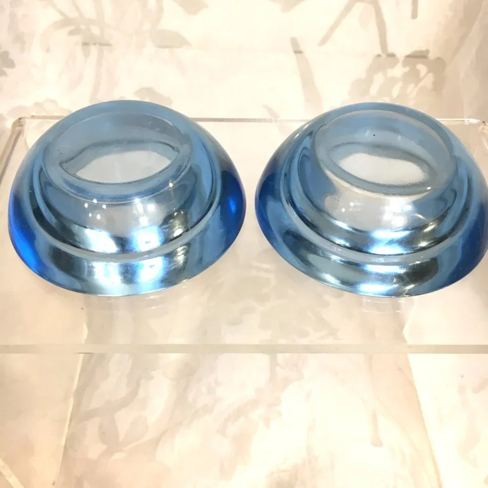 IKEA Blue Glass Votives Set of two